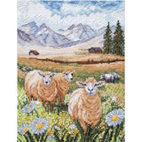 Counted Cross Stitch Kit Curly lambs DIY Unprinted canvas