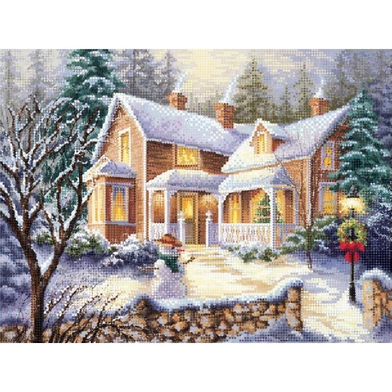 Bead Embroidery Kit Dream house Bead needlepoint Beaded stitching DIY