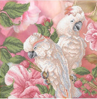 Bead Embroidery Kit Parrots DIY Bead needlepoint Bead stitching