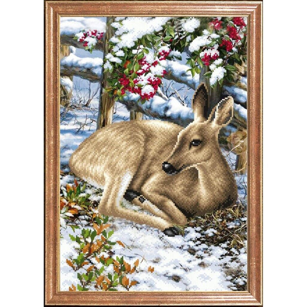 Bead Embroidery Kit Deer Bead needlepoint Bead stitching Beadwork DIY