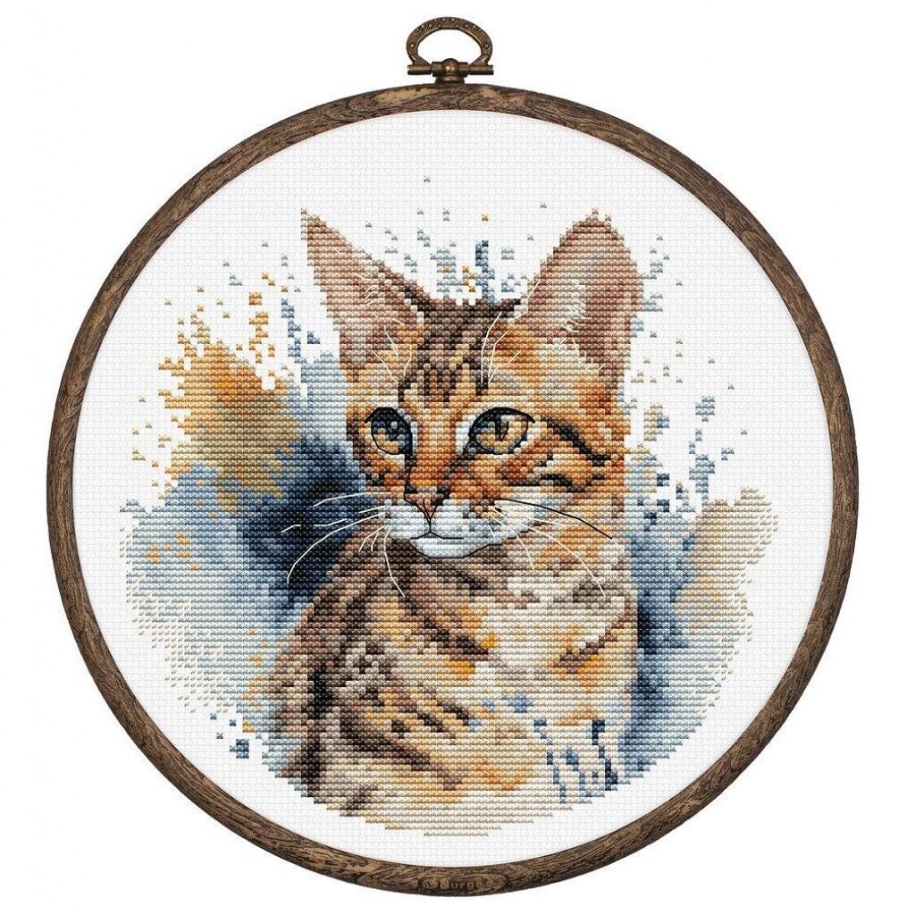 Counted Cross Stitch Kit Cat DIY Luca-S