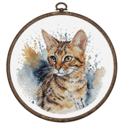 Counted Cross Stitch Kit Cat DIY Luca-S