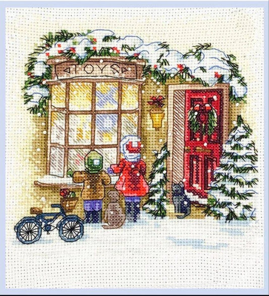 Counted Cross Stitch Kit Cristmas presents DIY Unprinted canvas