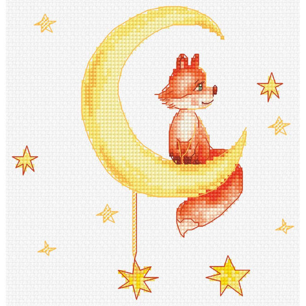 Counted Cross Stitch Kit Fox DIY Luca-S Unprinted canvas