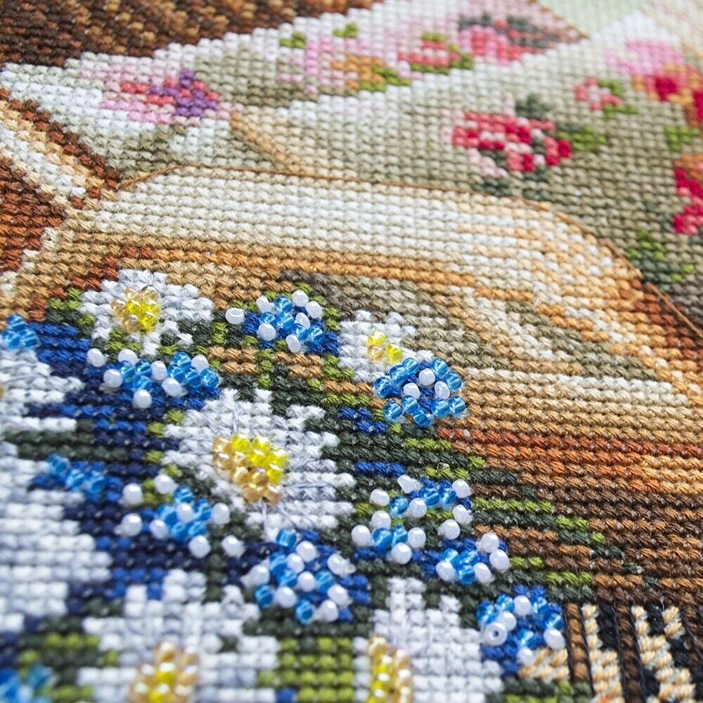 Counted Cross Stitch Kit Summer DIY Unprinted canvas