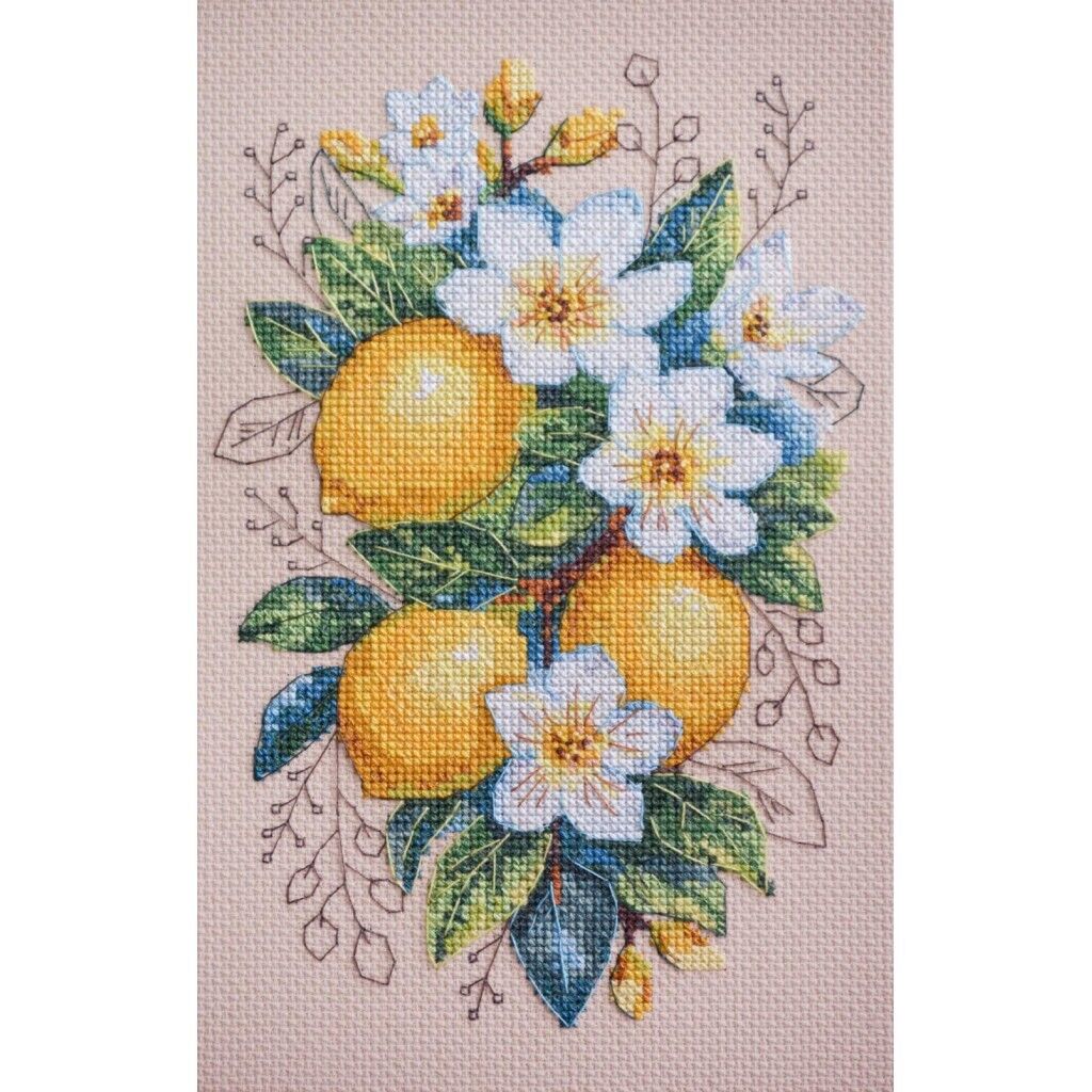 Counted Cross Stitch Kit Lemon DIY Unprinted canvas