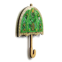 Bead Embroidery Kit on Plastic Green umbrella DIY Christmas tree toy