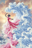 Bead Embroidery Kit Dance with water Bead needlepoint Bead stitching