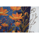 Counted Cross Stitch Kit Night flowers DIY Unprinted canvas