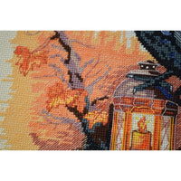 Counted Cross Stitch Kit Black raven DIY Unprinted canvas