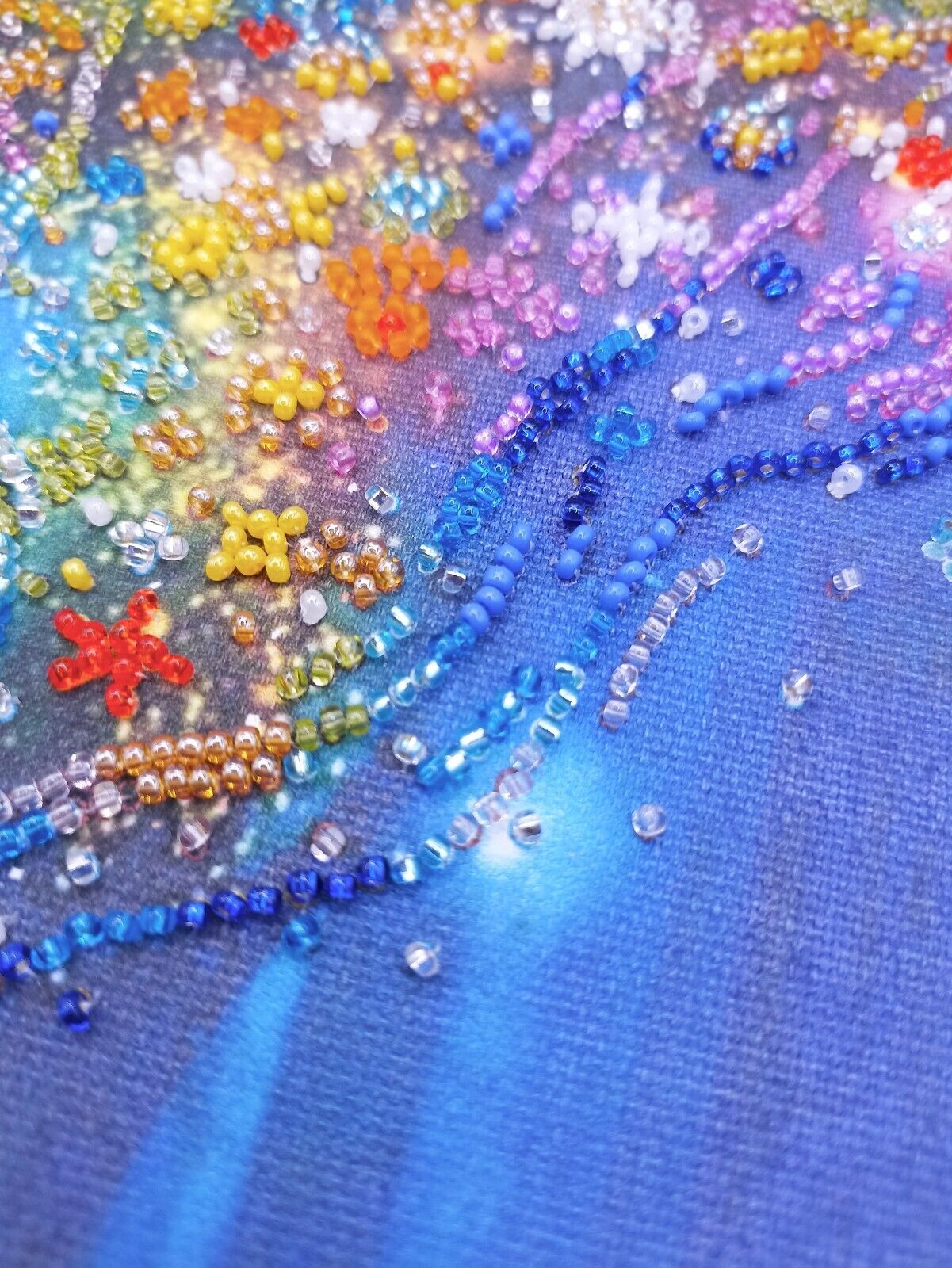 Bead Embroidery Kit Dreamer Beaded stitching Bead needlepoint Beadwork DIY