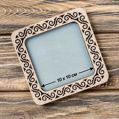 Wooden embroidery frame on magnets Magnetic embroidery frame 14x14cm 5.6"x5.6"