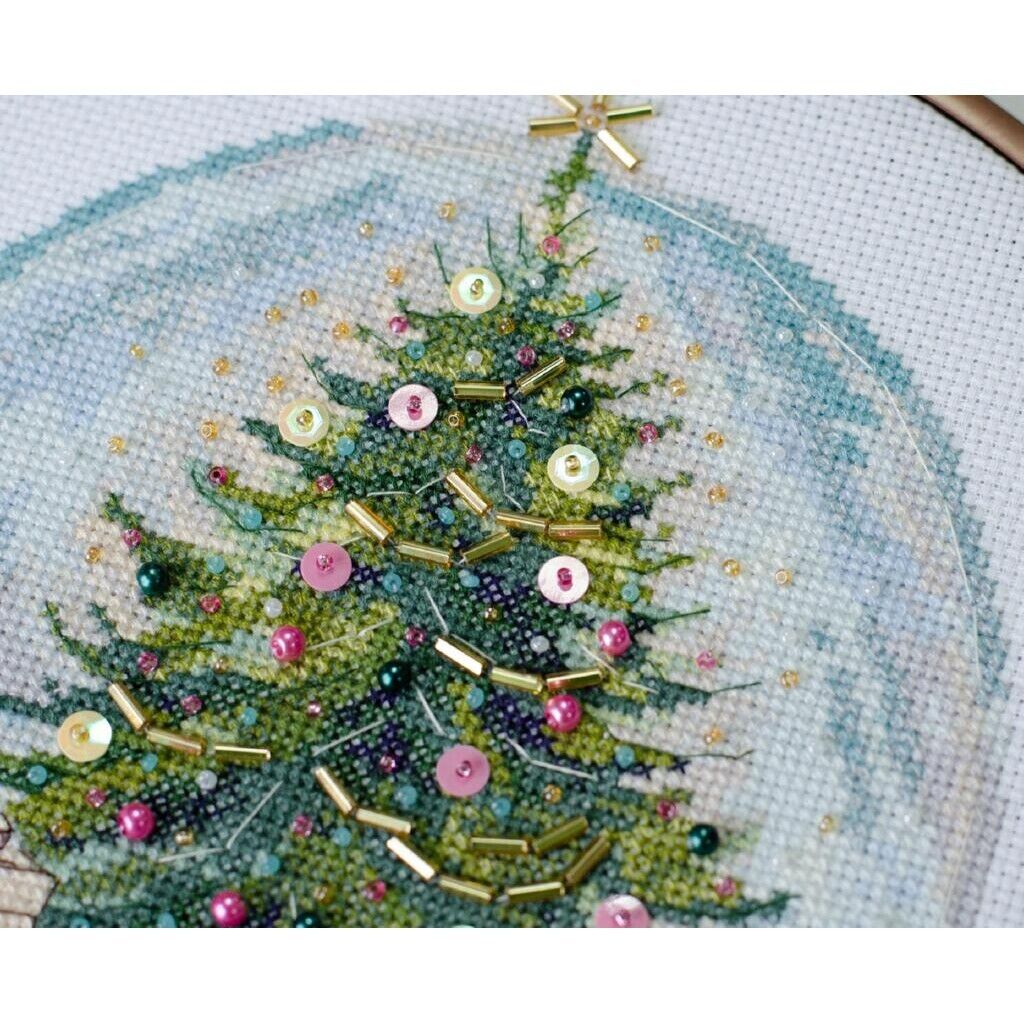 Counted Cross Stitch Kit Christmas tree DIY Unprinted canvas