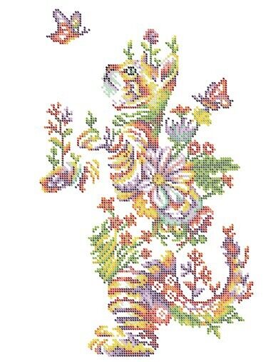 Bead Embroidery Kit Cat DIY Bead needlepoint Bead stitching Beadwork