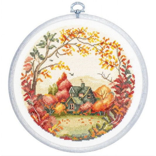 Counted Cross Stitch Kit Autumn DIY Luca-S Unprinted canvas