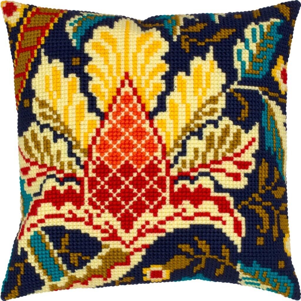 Cross stitch Pillow Cover DIY kit "Hazelnut" Needlepoint kit Printed canvas