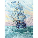 Counted Cross Stitch Kit Sailboat DIY Unprinted canvas