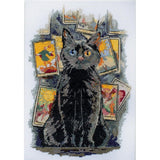 Counted Cross Stitch Kit Cat DIY Unprinted canvas