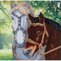 Bead Embroidery Kit Horses Bead needlepoint Bead stitching Beadwork DIY