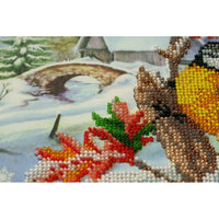 Bead Embroidery Kit Winter Birds Beaded stitching Bead needlepoint DIY