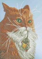 Bead Embroidery Kit Cat DIY Beaded needlepoint Beaded stitching