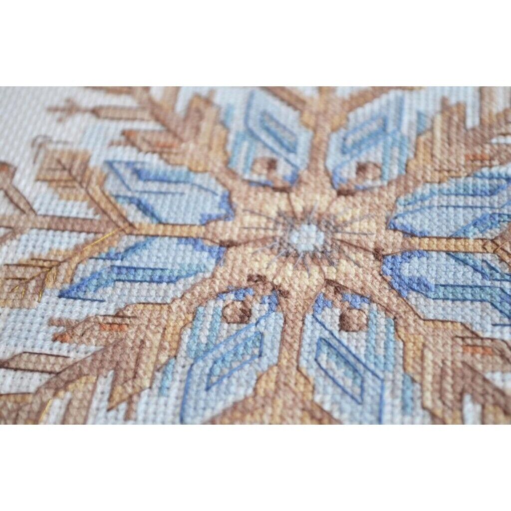 Counted Cross Stitch Kit Snowflake DIY Unprinted canvas