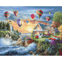 Gobelin kit Tapestry embroidery kit Balloons Luca-S DIY Unprinted canvas