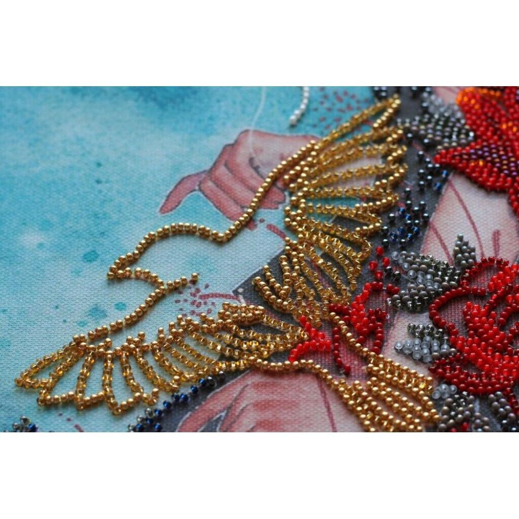 Bead Embroidery Kit Lady Towards the dream Bead needlepoint Beadwork DIY