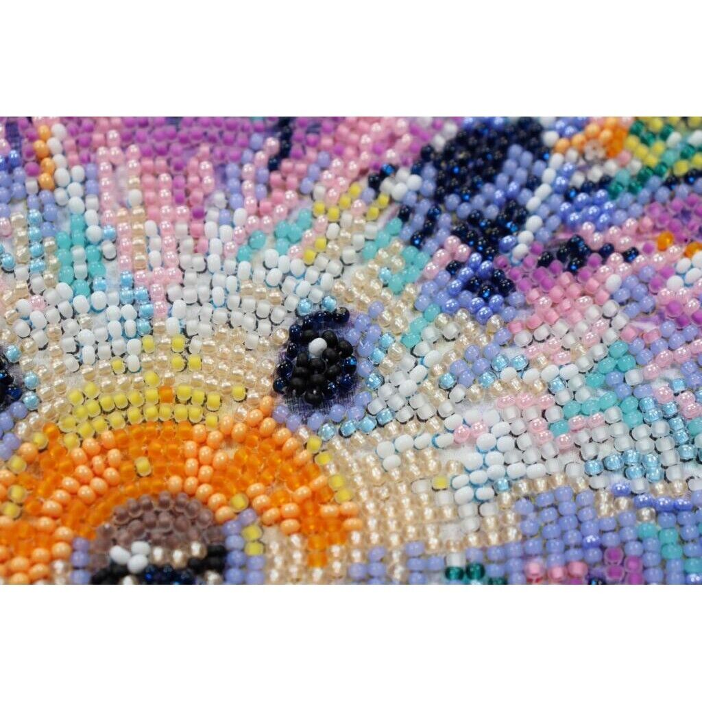 Bead Embroidery Kit Hedgehog Beaded stitching Bead needlepoint Beadwork DIY