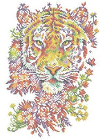 Bead Embroidery Kit Tiger DIY Bead needlepoint Bead stitching Beadwork