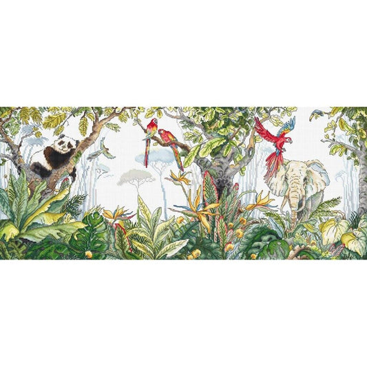 Counted Cross Stitch Kit Jungle DIY Unprinted canvas