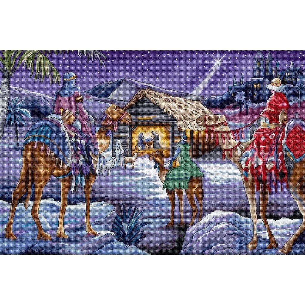 Counted Cross Stitch Kit Three Kings DIY Unprinted canvas