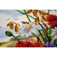 Bead Embroidery Kit Spring morning Flowers Beadwork Bead needlepoint DIY