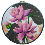 Bead Embroidery Kit Lotus Flowers Beaded stitching Beadwork Bead needlepoint DIY