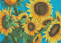 Full Bead Embroidery Kit Sunflowers DIY Bead needlepoint Bead stitching