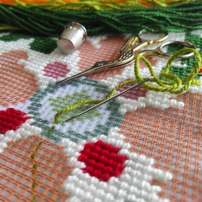 Tapestry Pillow Cover DIY kit "Summer" Needlepoint kit Printed canvas