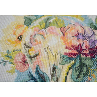 Counted Cross Stitch Kit Bright flowers DIY Unprinted canvas