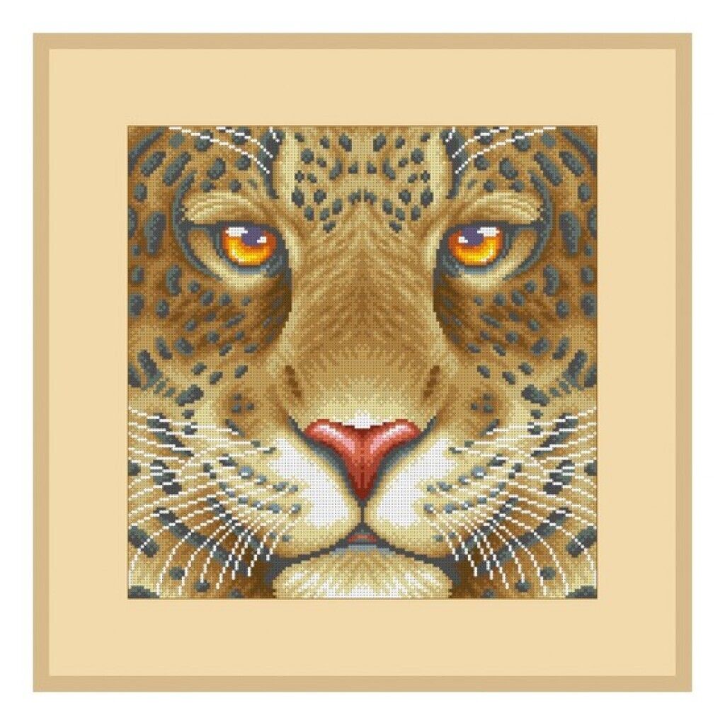 Bead Embroidery Kit Leopard Bead needlepoint Beadwork Bead stitching