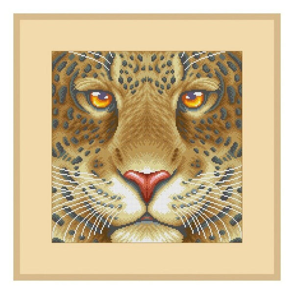 Bead Embroidery Kit Leopard Bead needlepoint Beadwork Bead stitching