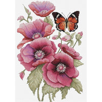 Counted Cross Stitch Kit Anemones Luca-S DIY Unprinted canvas