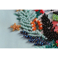 Bead Embroidery Kit Christmas cat Bead stitching Bead needlepoint DIY