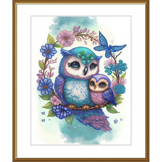 Bead Embroidery Kit Owls DIY Bead needlepoint Bead stitching Beadwork Beading