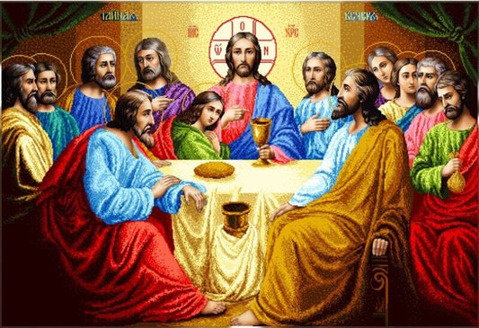 Big Bead Embroidery Kit The Last Supper DIY Bead needlepoint Beadwork