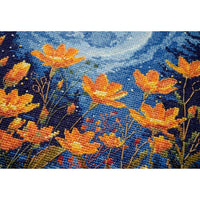 Counted Cross Stitch Kit Night flowers DIY Unprinted canvas