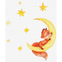 Counted Cross Stitch Kit Fox DIY Luca-S Unprinted canvas