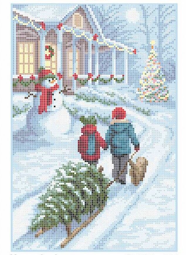 Full Bead Embroidery Kit Christmas eve DIY Bead needlepoint Bead stitching