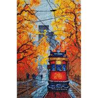 Counted Cross Stitch Kit Autumn Fall DIY Unprinted canvas