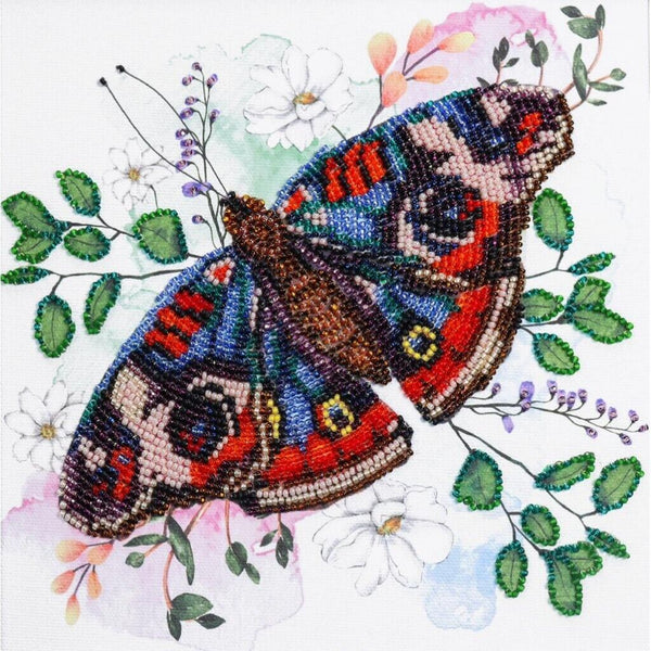 Bead Embroidery Kit Butterfly Beaded needlepoint Beadwork Beading DIY