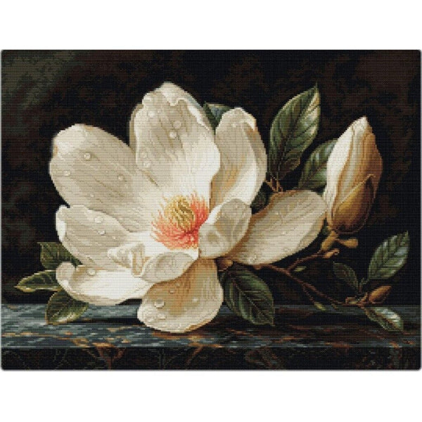 Gobelin kit Tapestry embroidery Kit Magnolia Luca-S DIY Unprinted canvas