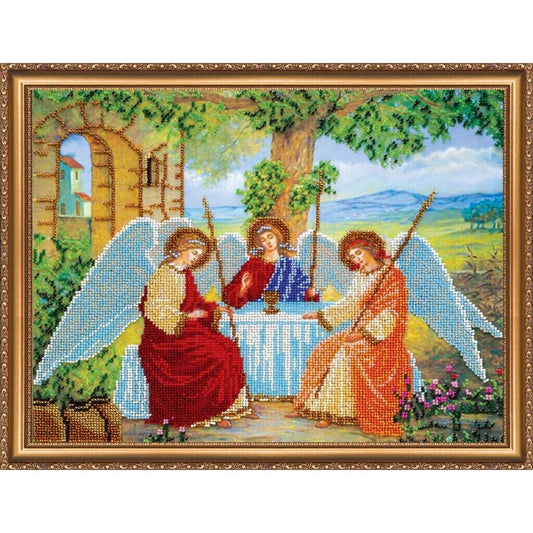 Bead Embroidery Kit Icon Holy Trinity Beaded stitching DIY